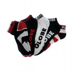 Globe Destroyer red Pack of 5 Ankle Socks