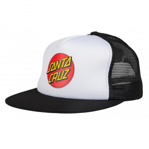 Santa Cruz Classic Dot white/black Trucker Kids Cap