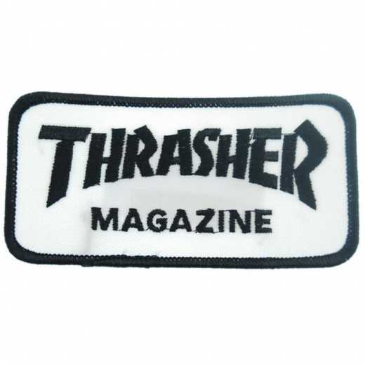 Thrasher Logo white/black Aufnäher