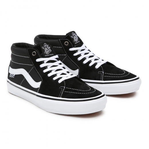 Vans SK8-Mid Grosso Skate black/white/emo leather Schuhe