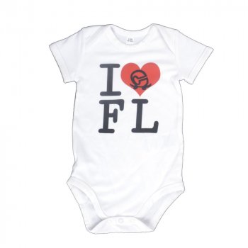 Caramba I Love FL white Baby Strampler