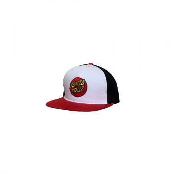 Santa Cruz Classic Dot white/black/red Snap back Gorra