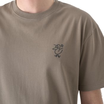 Cleptomanicx Sketch Gull bungee cord T-Shirt