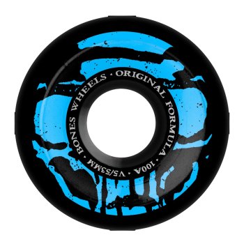 Bones 100s OG Mummy Skulls V5 Sidecut black/blue 53mm Rollen