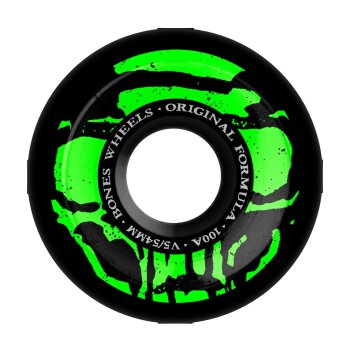 Bones 100s OG Mummy Skulls V5 Sidecut black/green 54mm Wheels