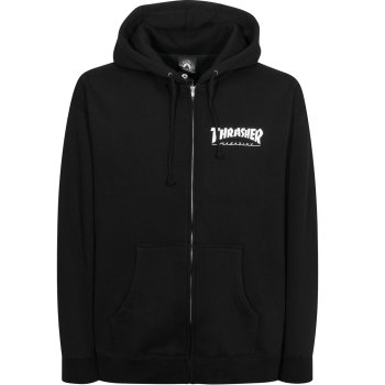 Thrasher Magazine black Hooded Zipper