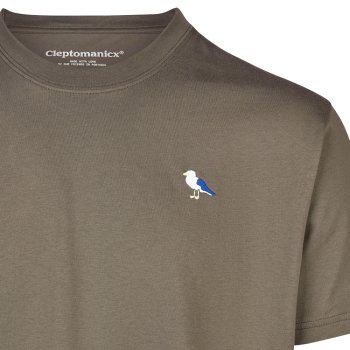 Cleptomanicx Embro Gull tea leaf T-Shirt