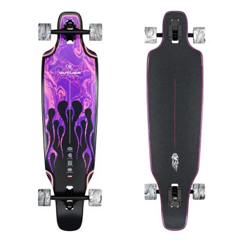 Globe Outlier purple Flames 36 Komplett Longboard