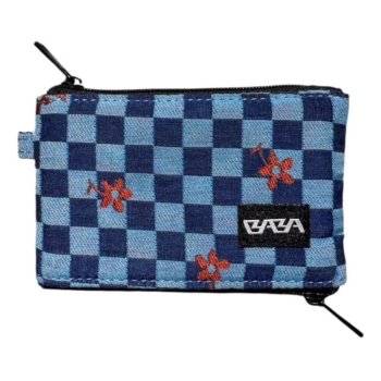 Baba 2 Side blue checker Geldbeutel