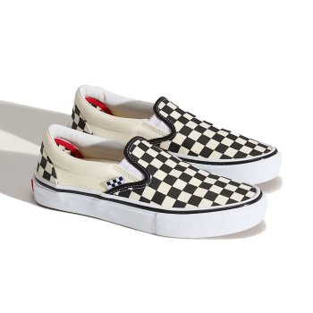 Vans Slip On Skate black/off white checkered Schuhe