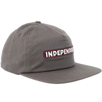 Independent Bar Logo Unstructured charcoal Snapback Cap