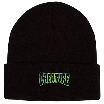 Creature Logo Outline Long Shoreman black Beanie