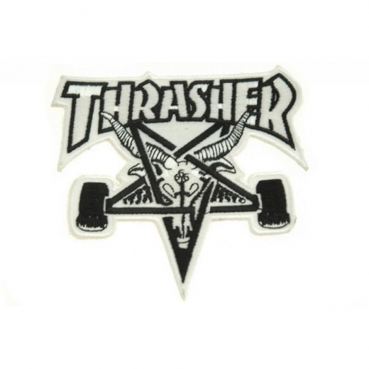 Thrasher Skategoat white/black Aufnäher