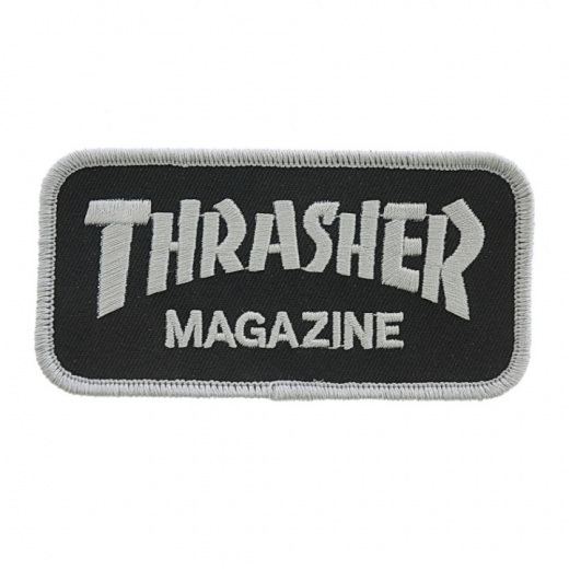 Thrasher Logo silver/black Parche