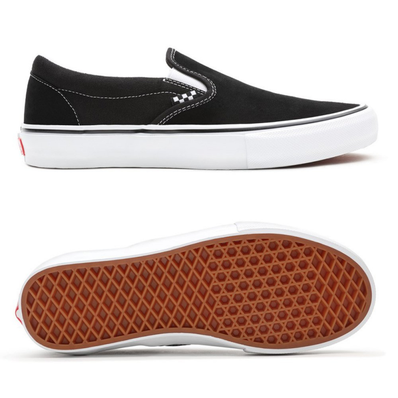 Vans Slip On Skate black white Schuhe