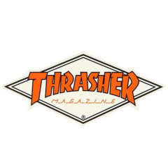 Thrasher Diamond Logo white/orange Sticker