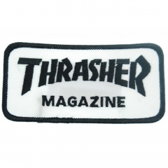 Thrasher Logo white/black Parche