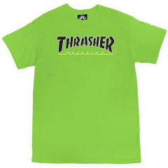 Thrasher Outlined lime black T-Shirt