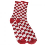 Vans Checkerboard Crew red/white Calcetines