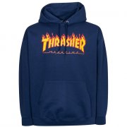 Thrasher Flame navy Sudadera con capucha