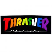 Thrasher Rainbow Mag black 4 Pegatina