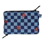 Baba 2 Side blue checker Geldbeutel