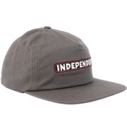 Independent Bar Logo Unstructured charcoal Snapback Cap