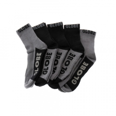 Globe New Tradie black/grey 5 Pares de Calcetines