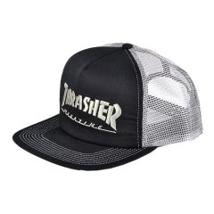 Thrasher Logo black/silver Trucker Cap