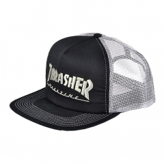 Thrasher Logo black/silver Trucker Gorra