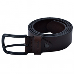 Reell All Black Buckle brown Leather Belt